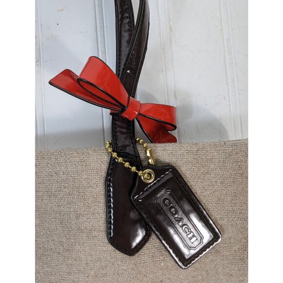 Coach F24665 Stripe North South Beige Wool Blend Tote - Picture 3 of 15